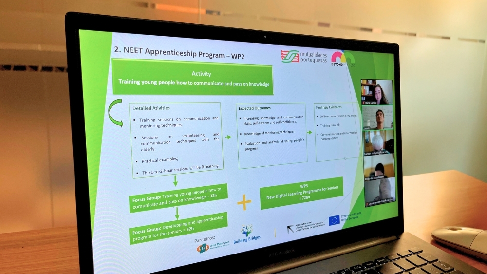 Reunião de coordenação do projeto Beyond NEET 2.0 clarifica próximos passos